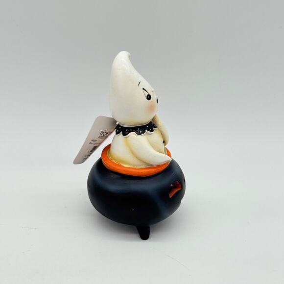 Johanna Parker Transpac Mini Ghost In Cauldron LED Light Up Halloween Decor NEW - Picture 2 of 6